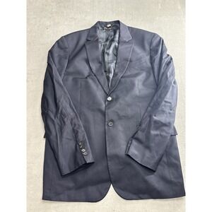 Burberry London Men's Navy Virgin Wool Blazer Suit Jacket Size 52L Made Portugal